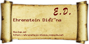 Ehrenstein Diána névjegykártya